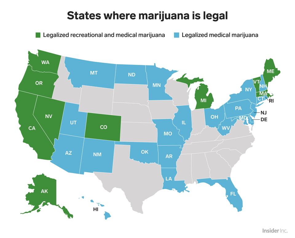 Cannabis Map States